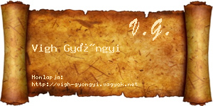 Vigh Gyöngyi névjegykártya