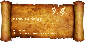 Vigh Gyöngyi névjegykártya