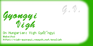 gyongyi vigh business card